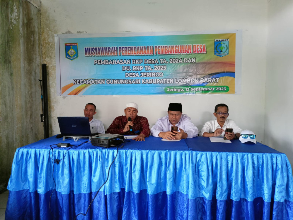 MUSYAWARAH PERENCANAAN PEMBANGUNAN RKP DESA TA. 2024 DAN DU. RKP DESA 2025 DESA JERINGO